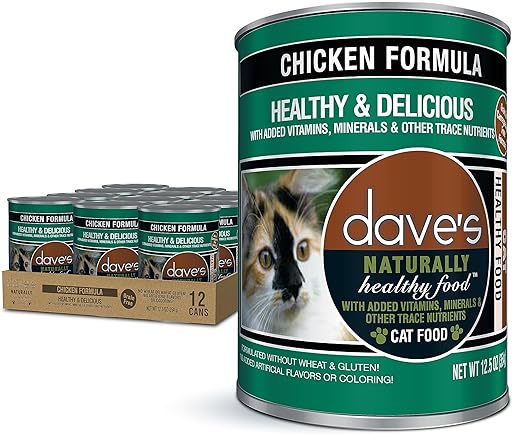 Embrace the best grain free cat food loves with Dave's Naturally Healthy Chicken Formula.