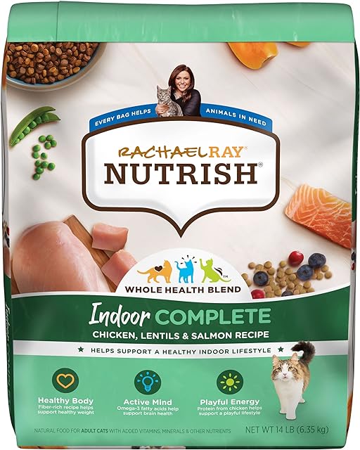 Explore the best cat food for indoor cats viewers applaud in Rachel Ray Nutrish.