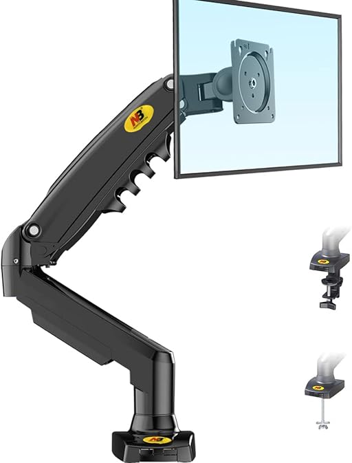 North Bayou Height Adjustable Bracket Full Motion Gas Spring Monitor Arm is the best full motion monitor arm Reddit subscribers choose that stands above the rest.