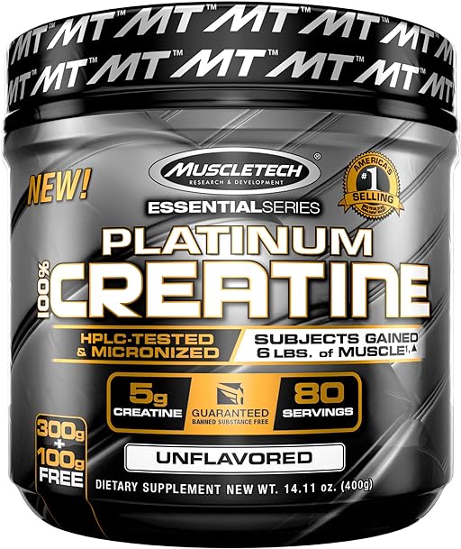 Muscletech Platinum Creatine Monohydrate Powder is the best creatine monohydrate powder favors that stands above the rest.