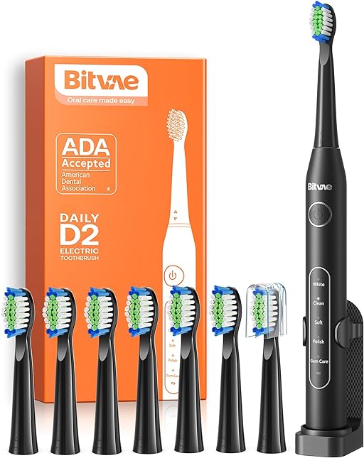 See for yourself why Bitvae Ultrasonic Electric Toothbrush is the best electric toothbrush gingivitis favors.